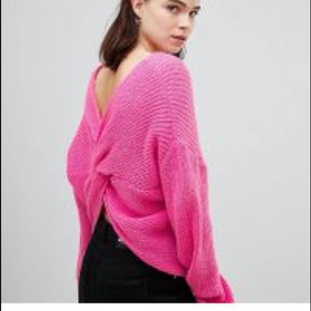 Pink chunky ASOS sweater NWOT